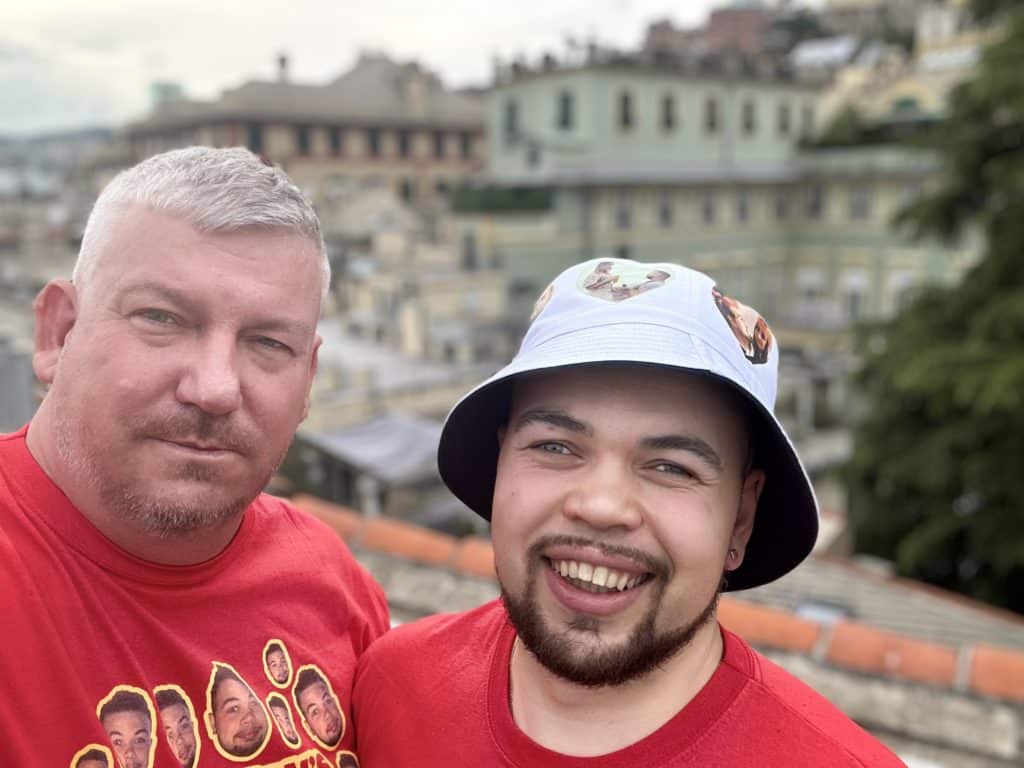 Barrie and Wynston in Italy