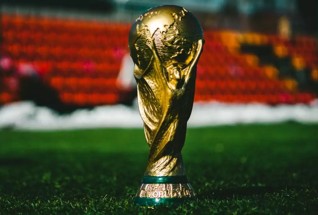 IFA World Cup on the green lawn of the stadium
