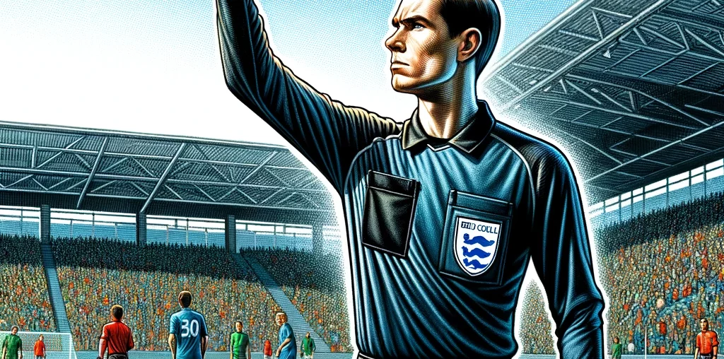 Referee with Blue Card