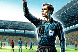 Referee with Blue Card