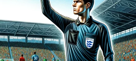 Referee with Blue Card