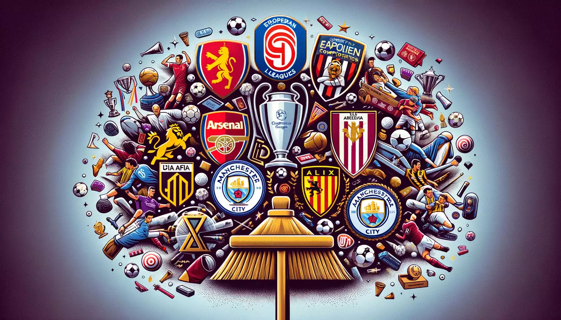 captures the clash of Europe's football titans